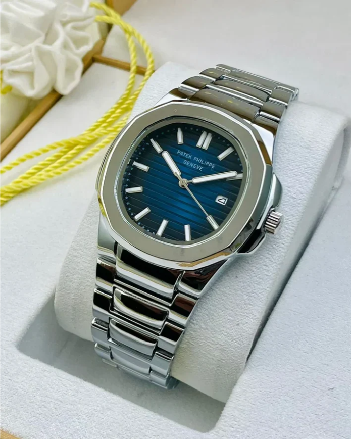 Patek Philippe Silver - Blue Dial